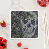 Halloween Paper Napkins-Skull & Webs Serviette (Beispiel)