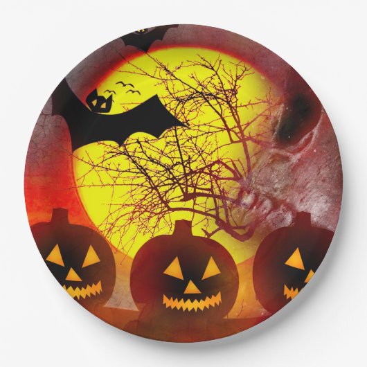 Halloween Paper Party Plate Pappteller (Vorderseite)