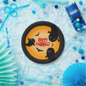 Halloween Paper Party Plate with Ghosts and Bats Pappteller (Party)