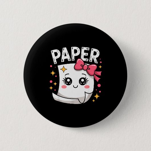 Halloween Paper Scissors Rock Matching Cute Paper  Button (Vorderseite)