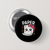 Halloween Paper Scissors Rock Matching Cute Paper  Button (Vorne & Hinten)