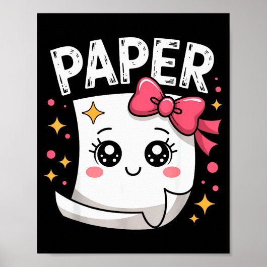 Halloween Paper Scissors Rock Matching Cute Paper Poster (Vorne)