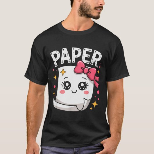 Halloween Paper Scissors Rock Matching Cute Paper  T-Shirt (Vorderseite)