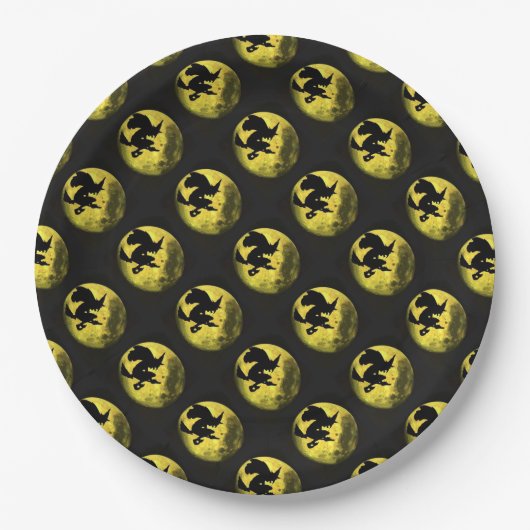 Halloween Paper Teller 9"/Hexen und Mond (Vorderseite)