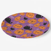 Halloween Paper Teller/Black Cats Pappteller (Schrägansicht)