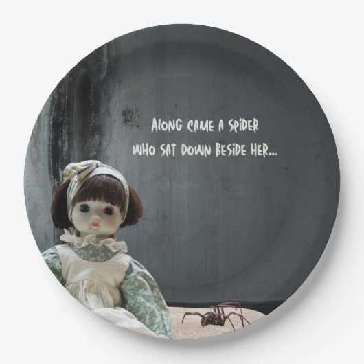 Halloween Paper Teller, Creepy Miss Muffet Pappteller (Vorderseite)