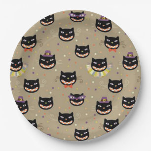 Halloween Paper Teller/Funny Black Cats Pappteller
