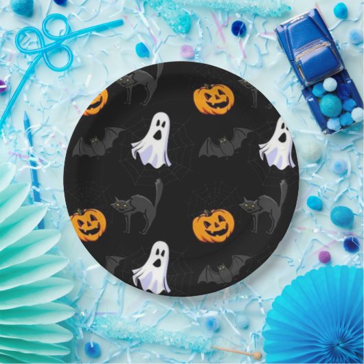 Halloween Paper Teller/Geist, Pumpkins und Flederm Pappteller (Party)