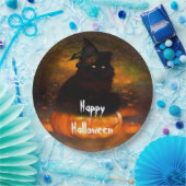 Halloween Paper Teller/Hübsch Black Cat Pappteller (Party)