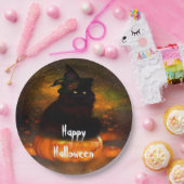 Halloween Paper Teller/Hübsch Black Cat Pappteller (Party)