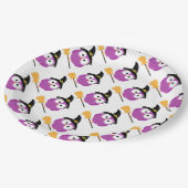 Halloween Paper Teller/Owl mit Hexenhut und Br Pappteller (Schrägansicht)