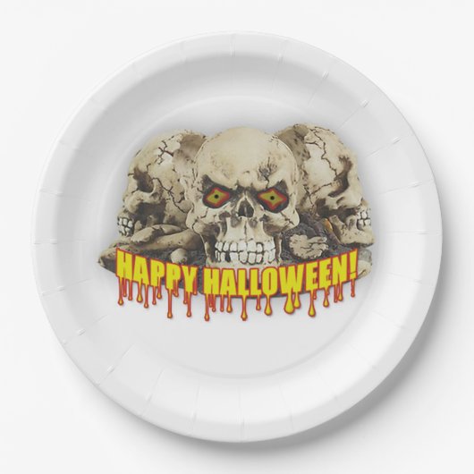 Halloween Paper Tellers 9"/Skulls Pappteller (Vorderseite)