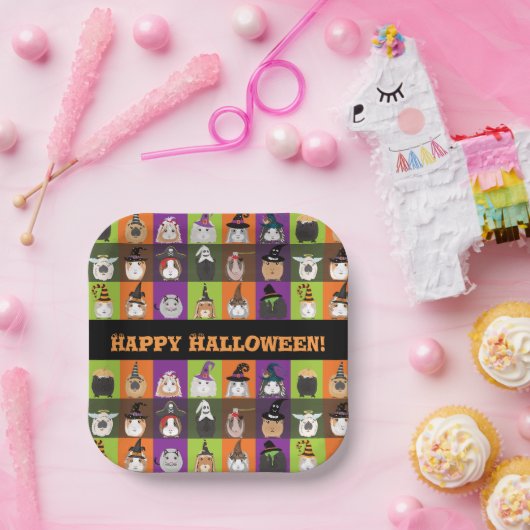 Halloween Paper Tellers Guinea Schweine Pappteller (Party)