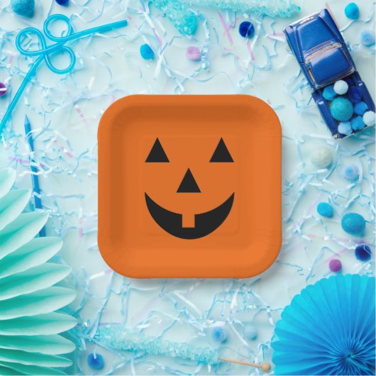 Halloween Paper Tellers-Pumpkin-Gesicht Pappteller (Party)