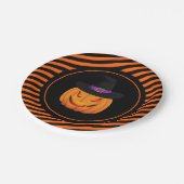 Halloween Paper Tellers-Pumpkin Hexe Pappteller (Schrägansicht)