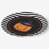 Halloween Paper Tellers-Pumpkin Hexe Pappteller (Schrägansicht)