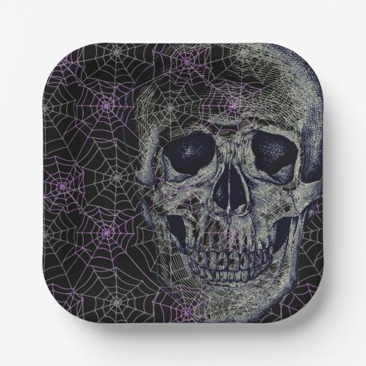 Halloween Paper Tellers-Skull Pappteller (Vorderseite)