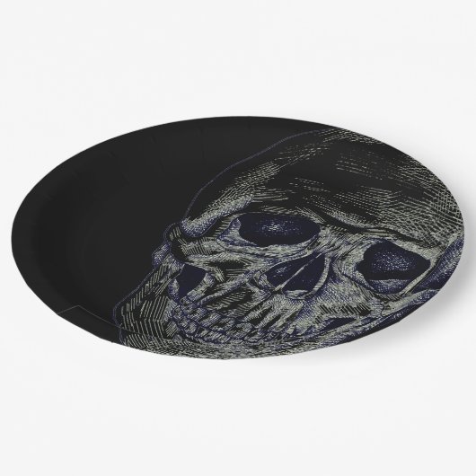 Halloween Paper Tellers-Skull Pappteller (Schrägansicht)