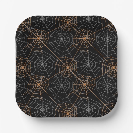 Halloween Paper Tellers-Spider Webs Pappteller (Vorderseite)