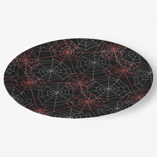 Halloween Paper Tellers-Spider Webs Pappteller (Schrägansicht)