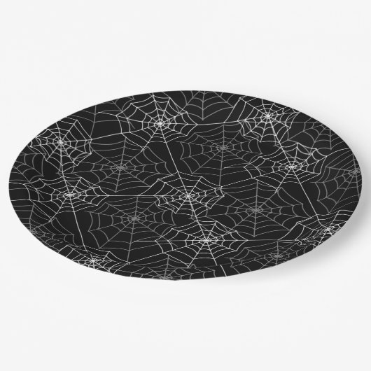 Halloween Paper Tellers-Spider Webs Pappteller (Schrägansicht)