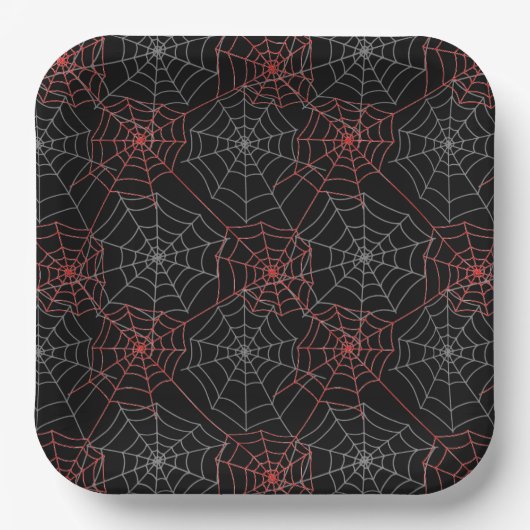 Halloween Paper Tellers-Spider Webs Pappteller (Vorderseite)