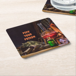 Halloween Paper-Untersetzer, gib dein Gift aus Rechteckiger Pappuntersetzer