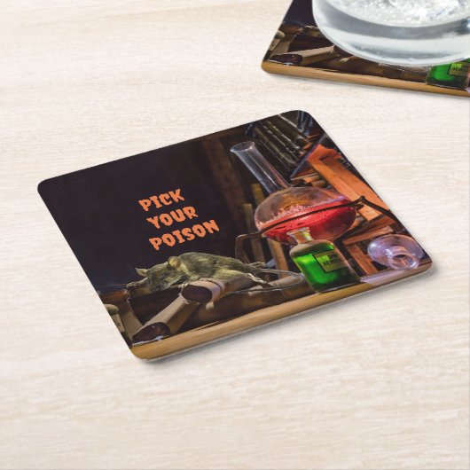 Halloween Paper-Untersetzer, gib dein Gift aus Rechteckiger Pappuntersetzer (angewinkelt)