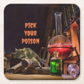 Halloween Paper-Untersetzer, gib dein Gift aus Rechteckiger Pappuntersetzer (Vorderseite)