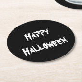 Halloween Paper Untersetzer Schwarz-Weiß (Angewinkelt)