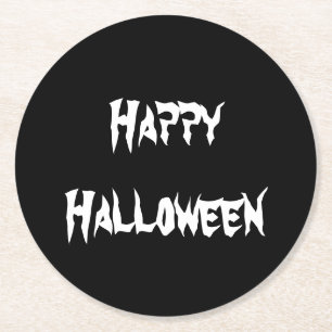 Halloween Paper Untersetzer Schwarz-Weiß