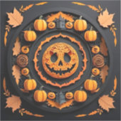 Halloween Papercuat Mandala Aufkleber (Vorderseite)