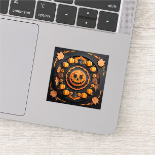 Halloween Papercuat Mandala Aufkleber