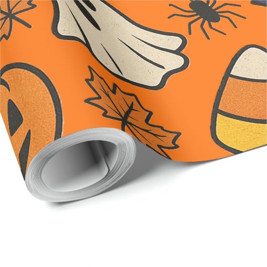 Halloween-Papier Geschenkpapier (Rolleneckpunkt)