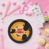 Halloween-Papierpartyplatte mit Geistern und Flede Pappteller (Party)