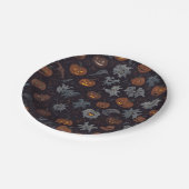 Halloween-Papierplatte (dunkel) Pappteller (Schrägansicht)