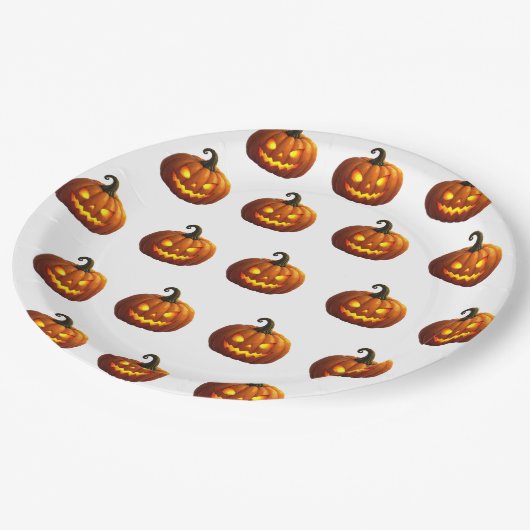 Halloween-Papierplatte Pappteller (Schrägansicht)