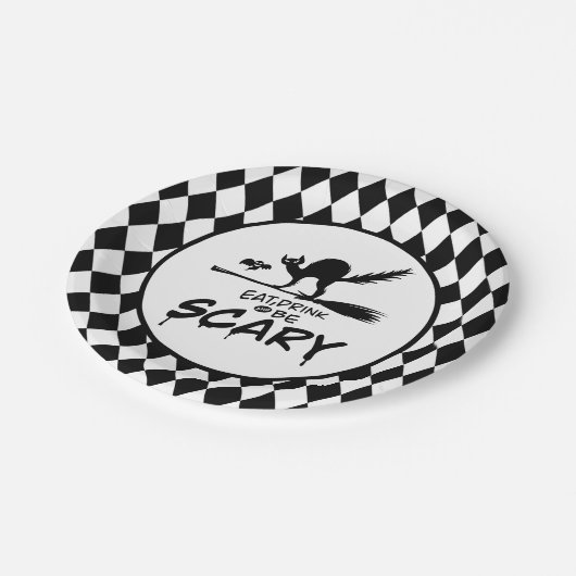 Halloween-Papierplatte Pappteller (Schrägansicht)