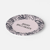 Halloween-Papierplatte zum Thema Schlange Pappteller (Schrägansicht)