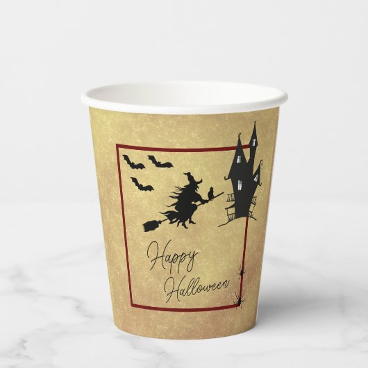 Halloween-Papiertasse Pappbecher (Rückseite)