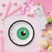 Halloween-PapierTeller des beängstigenden grünen Pappteller (Party)