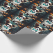 Halloween Papillon mit Pumpkins Beängstigend Geschenkpapier (Ecke)