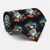 Halloween Papillon mit Pumpkins Beängstigend Krawatte (Gerollt)
