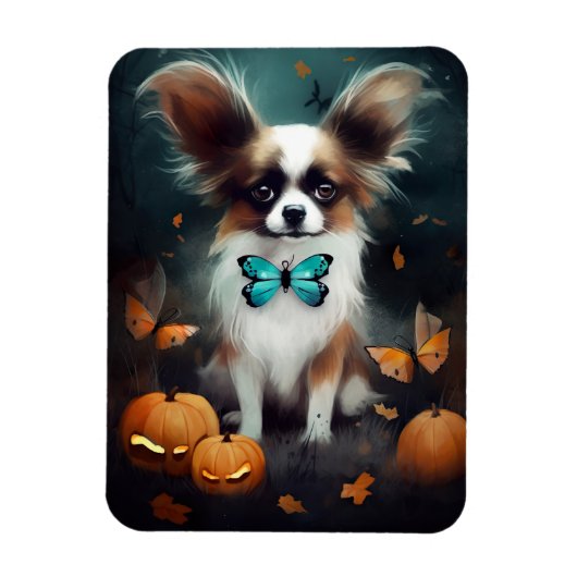 Halloween Papillon mit Pumpkins Beängstigend Magnet (Vertikal)