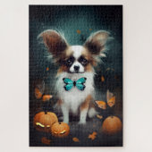 Halloween Papillon mit Pumpkins Beängstigend Puzzle (Vertikal)