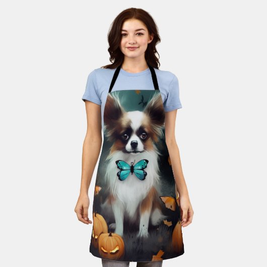 Halloween Papillon mit Pumpkins Beängstigend Schürze (Getragen)