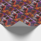 Halloween Papillon Vampire Pumpkins Beängstigend Geschenkpapier (Ecke)