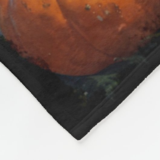 Halloween Papillon Welpe Leben in einem Kürbis Fleecedecke (Ecke)