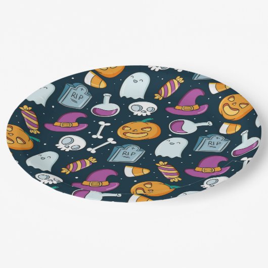 Halloween Pappteller (Schrägansicht)