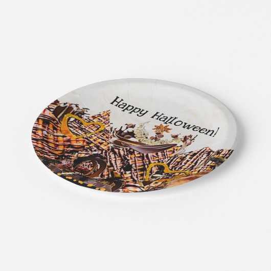 HALLOWEEN PAPPTELLER (Schrägansicht)